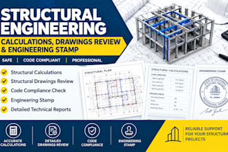 do structural engineering calculations drawings review and engineering stamp