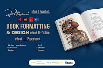 design format, children fiction ebook, self help, poetry poem book, kdp upload