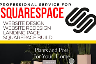 build squarespace website design, squarespace website redsign and development