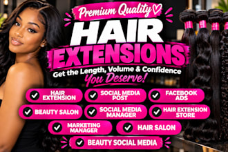 be your hair extension social media marketing manager