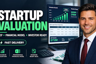 do business valuation, startup valuation and dcf financial model