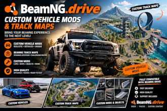 custom beamng drive vehicle mods with beamng track map, beamng mod, custom mod