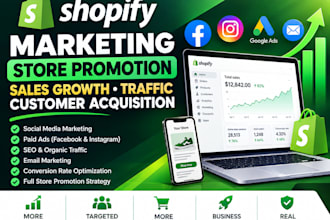 shopify marketing store promotion sales growth traffic customer acquisition