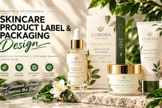 design skincare products label design product packaging label