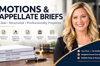draft motion to dismiss, summary judgment, motion to compel, appellate briefs