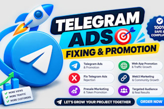 do telegram ads fix telegram ads rejection presale marketing web app promotion