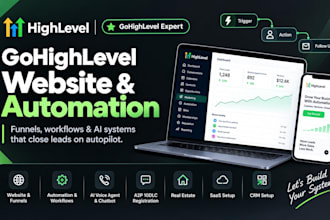 setup gohighlevel saas, ai chatbot, virtual assistant and go high level workflow