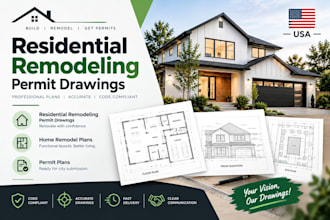 do residential remodeling permit drawings, home remodel plans