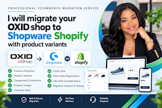 migrate oxid shop to shopware shopify with product variants