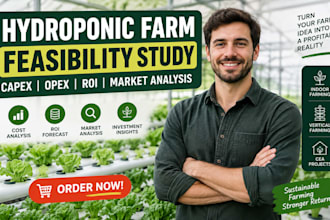 hydroponic expert farm business plan feasibility study opex ROI market analysis
