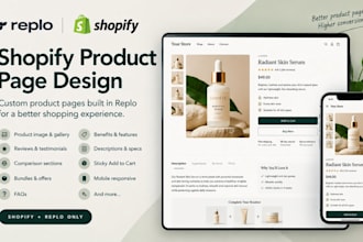 build a replo shopify product page for your store