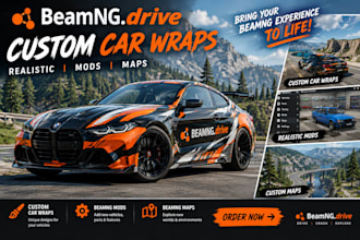 custom car wraps, realistic beamng drive, mods, beamng map, beamng mod