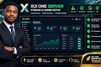setup xui one server, xtream UI, admin setup, apis, m3u playlist, drm, ssl