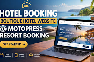 design hotel booking boutique hotel website motopress resort booking
