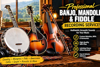 record professional banjo, mandolin and fiddle for your track