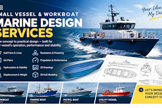 design small workboat fishing boat patrol boat and utility vessel