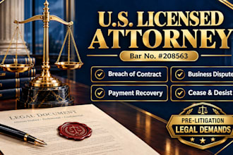 draft a breach of contract demand letter as a US attorney