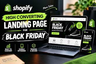 create a high converting shopify landing page for black friday