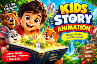 create kids learning animation, 3d kids animation educational videos