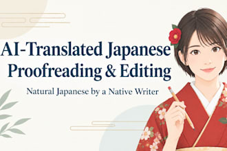proofread and edit aitranslated japanese