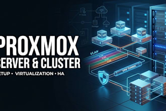 setup and manage proxmox ve with vlan, VPN and ha cluster