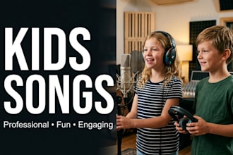 compose kids songs, youtube channel children song jingle intro and outro for you