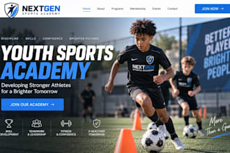 design wix sports academy website youth sports academy athletic training website