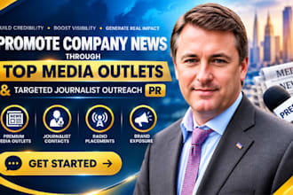 promote company news through top media outlets,  targeted journalist outreach PR