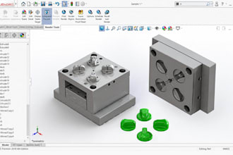 design rubber molds for seals gaskets and industrial part with 3d cad