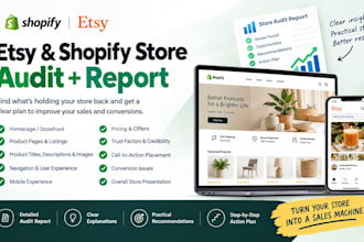 do etsy shopify ecommerce website audit store report
