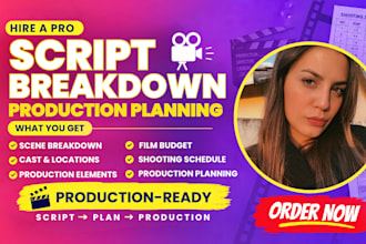 create screenplay script breakdown, indie films budgeting, shooting schedule