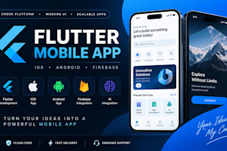 develop a flutter mobile app for ios and android