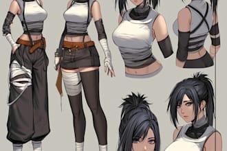 do a anime anime sheet art
