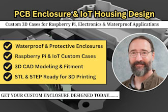 design pcb enclosure waterproof iot housing 3d model raspberry pi case stl step