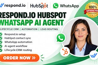 setup respond io hubspot whatsapp ai agent respond io lifecycle crm automation