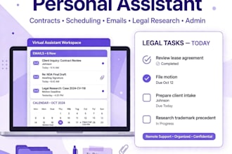 be your professional legal paralegal, personal assistant and law clerk