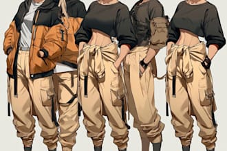 draw professional anime sheet