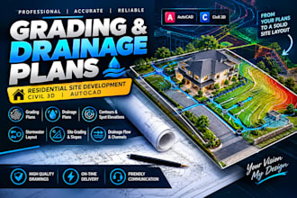create residential grading and drainage plans in autocad