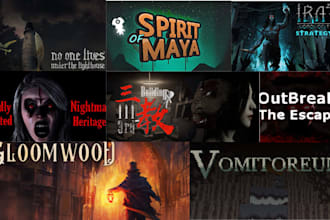 create steam capsule art steam banner steam game art for indie horror gamer