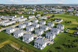 render masterplan housing, residential development layout, urban site cgi visual