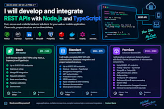 develop custom backend api with node js and typescript