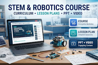 create stem and robotics course, training course, lesson plan, PPT, video course