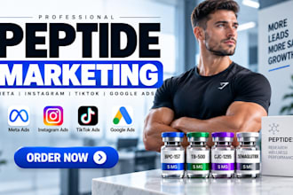 setup or fix peptide ads, run peptide meta instagram tiktok google ads campaign