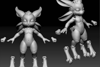 sculpt custom ball jointed doll, 3d toy,3dprint, digital printable model, zbrush
