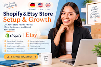 setup german shopify etsy stores german shopify marketing promotion sales growth