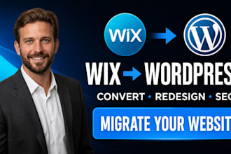 convert wix to wordpress conversion clone, SEO optimized wordpress development