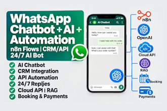 build whatsapp chatbot with automation whatsapp cloud API, chatbot de whatsapp
