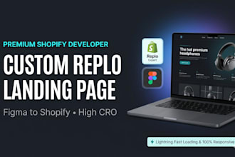 clone or build custom shopify landing page in replo shopify development