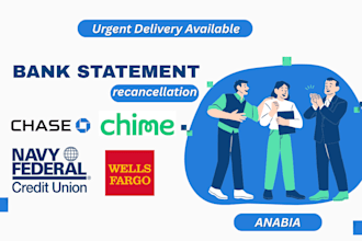 reconcile bank statement PDF to editable format