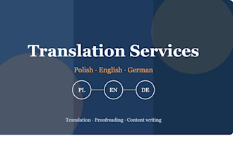 translate texts between polish, english and german